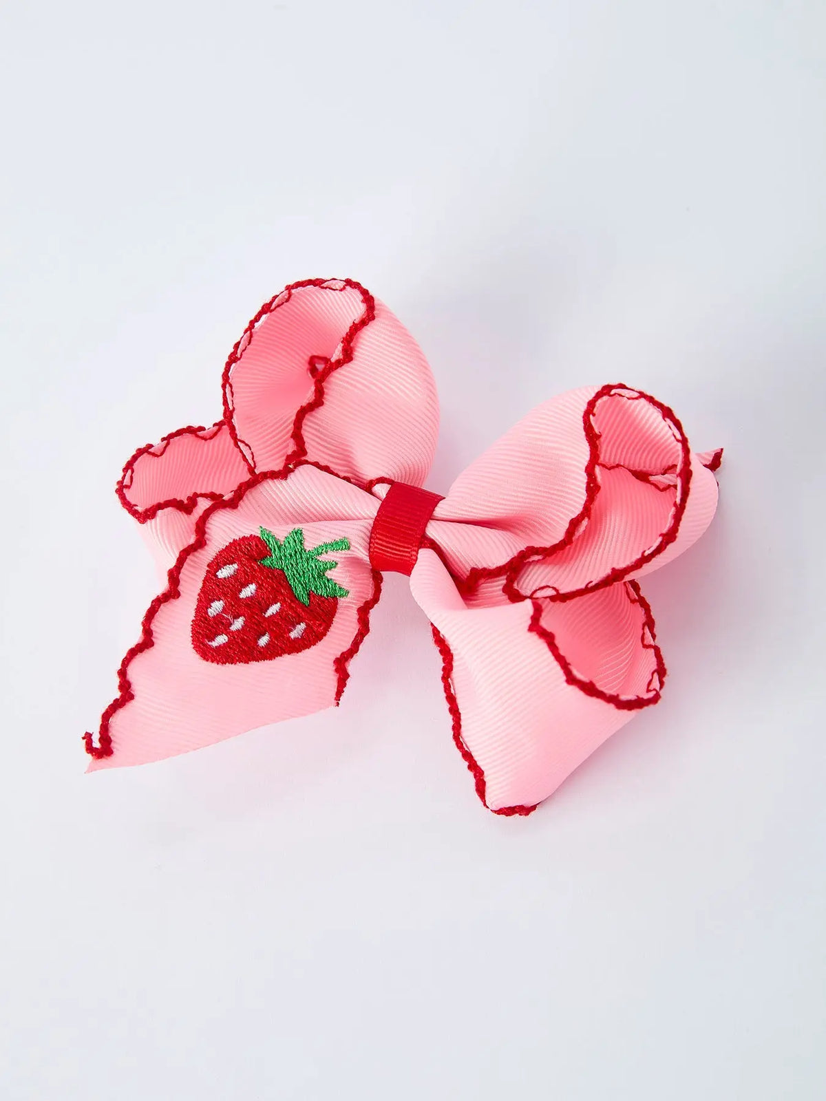 Horquilla para niña bordada con fresa de 10 cm