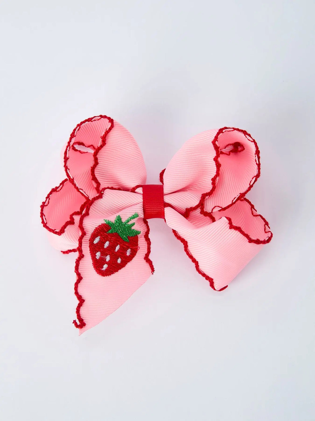 Horquilla para niña bordada con fresa de 10 cm
