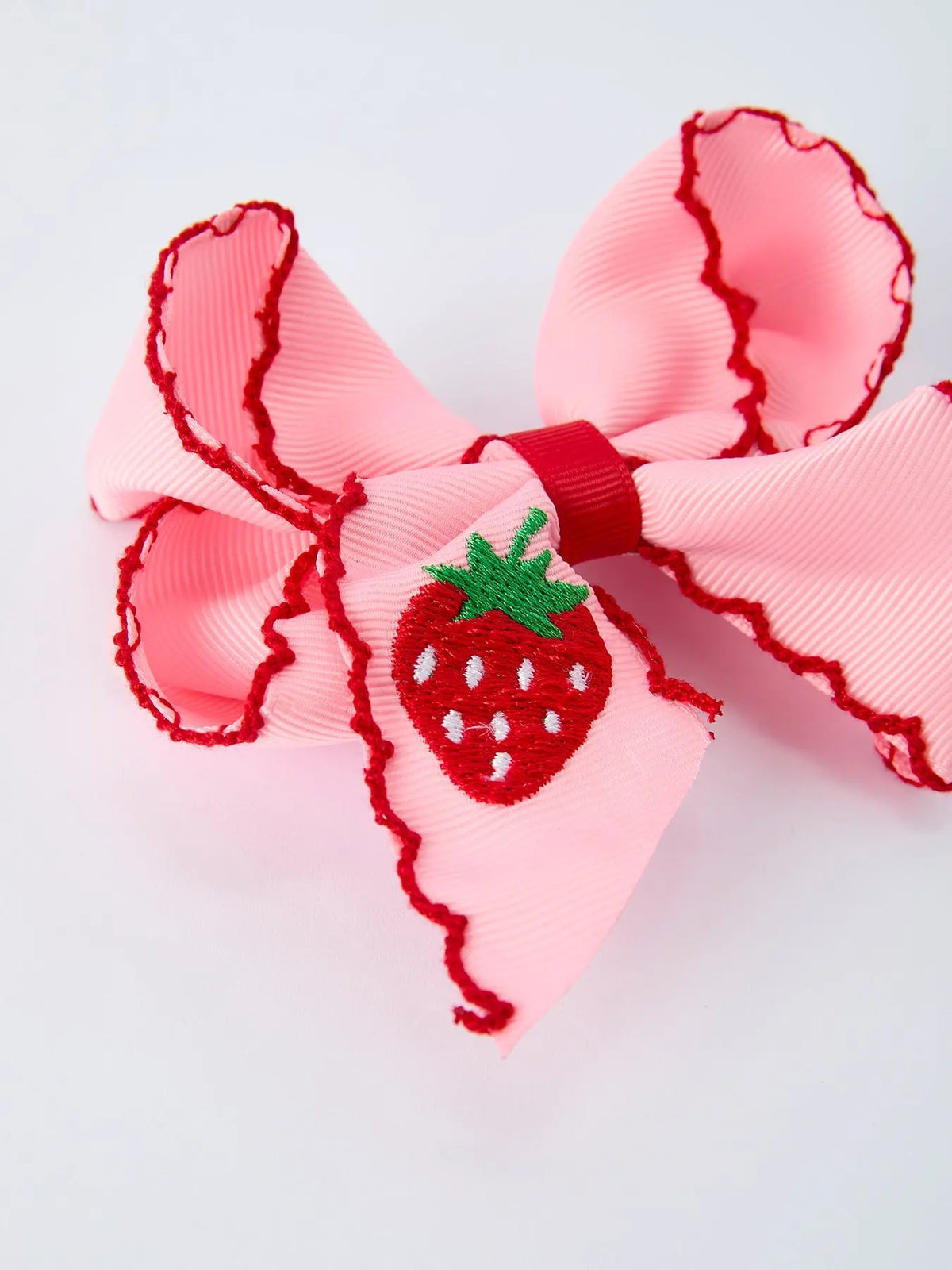 Horquilla para niña bordada con fresa de 10 cm
