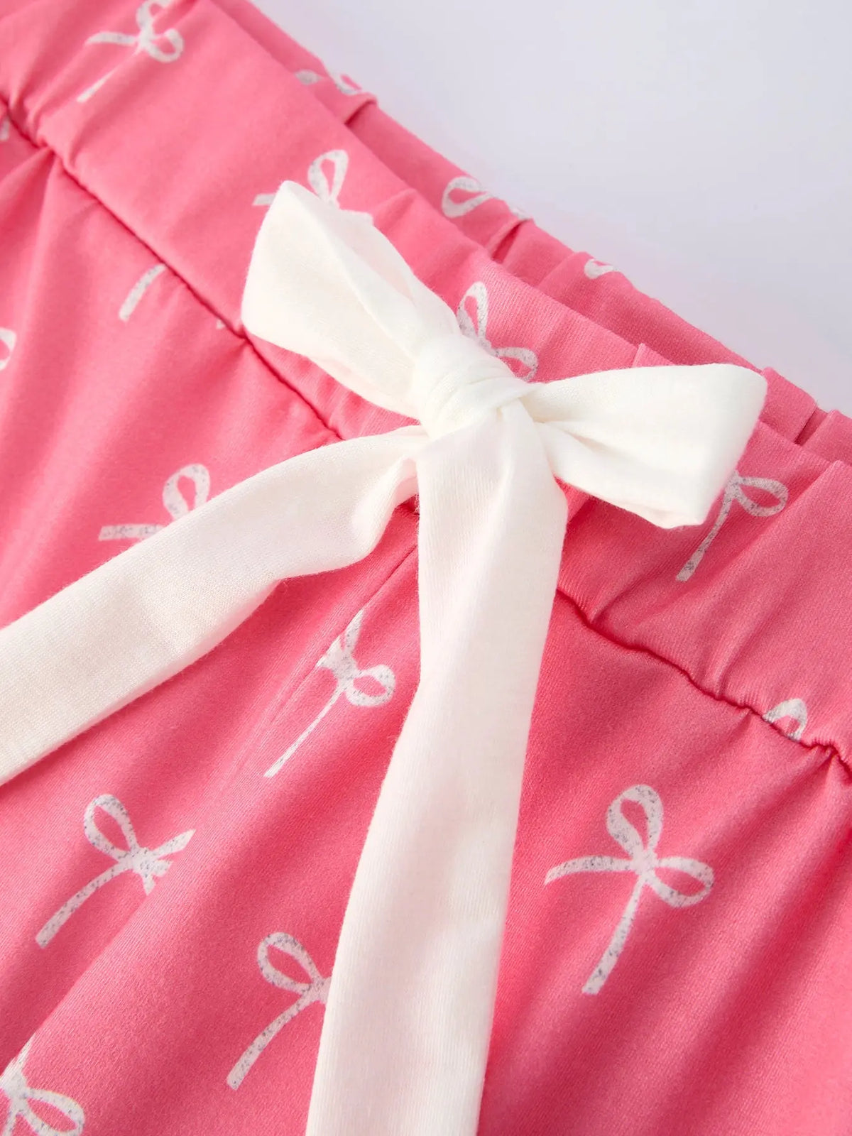 Mommy & Me Bow Print Ruffle Pajama Set