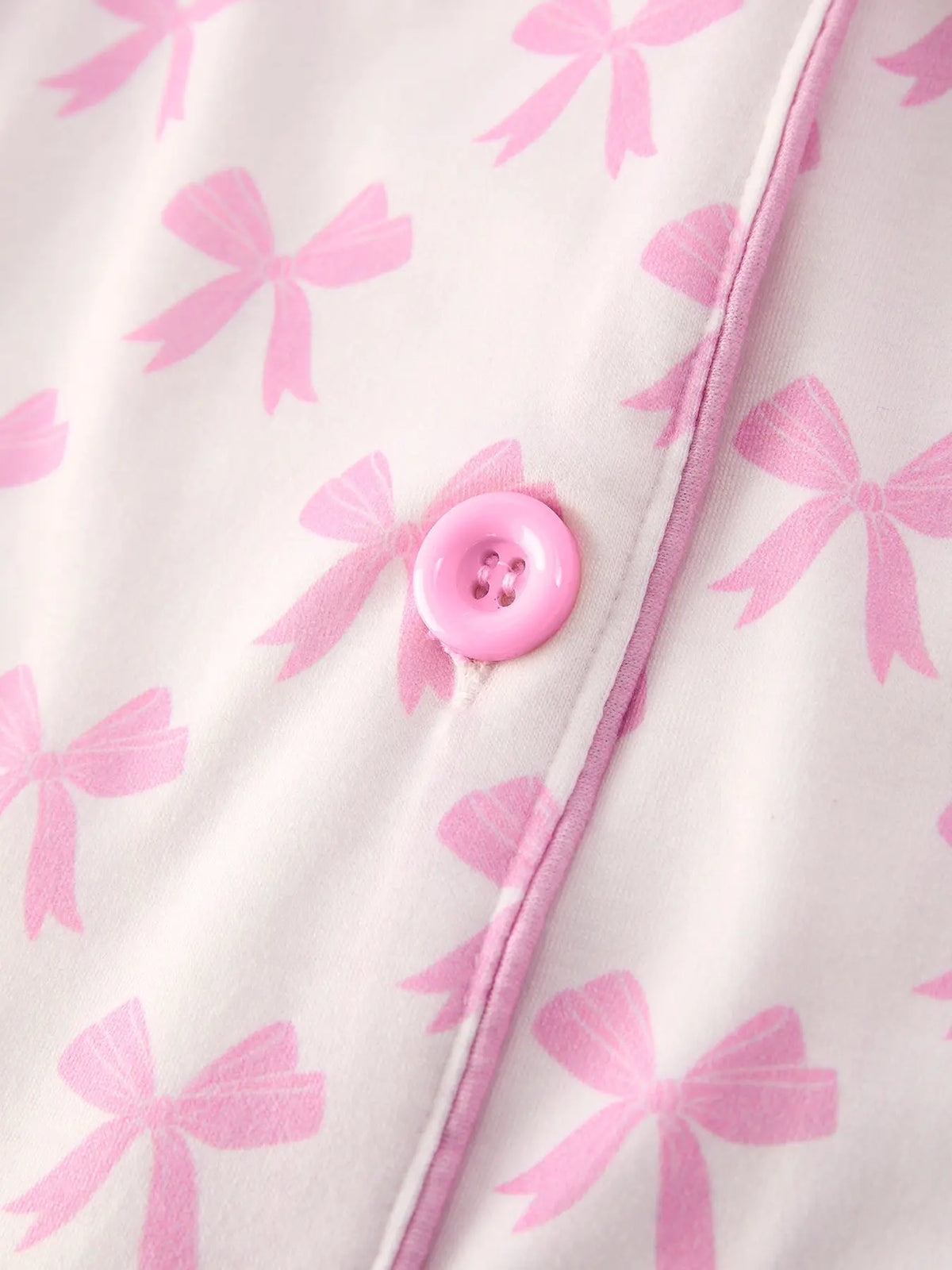 Conjunto de pijama con lazo rosa y volantes "Mommy & Me"