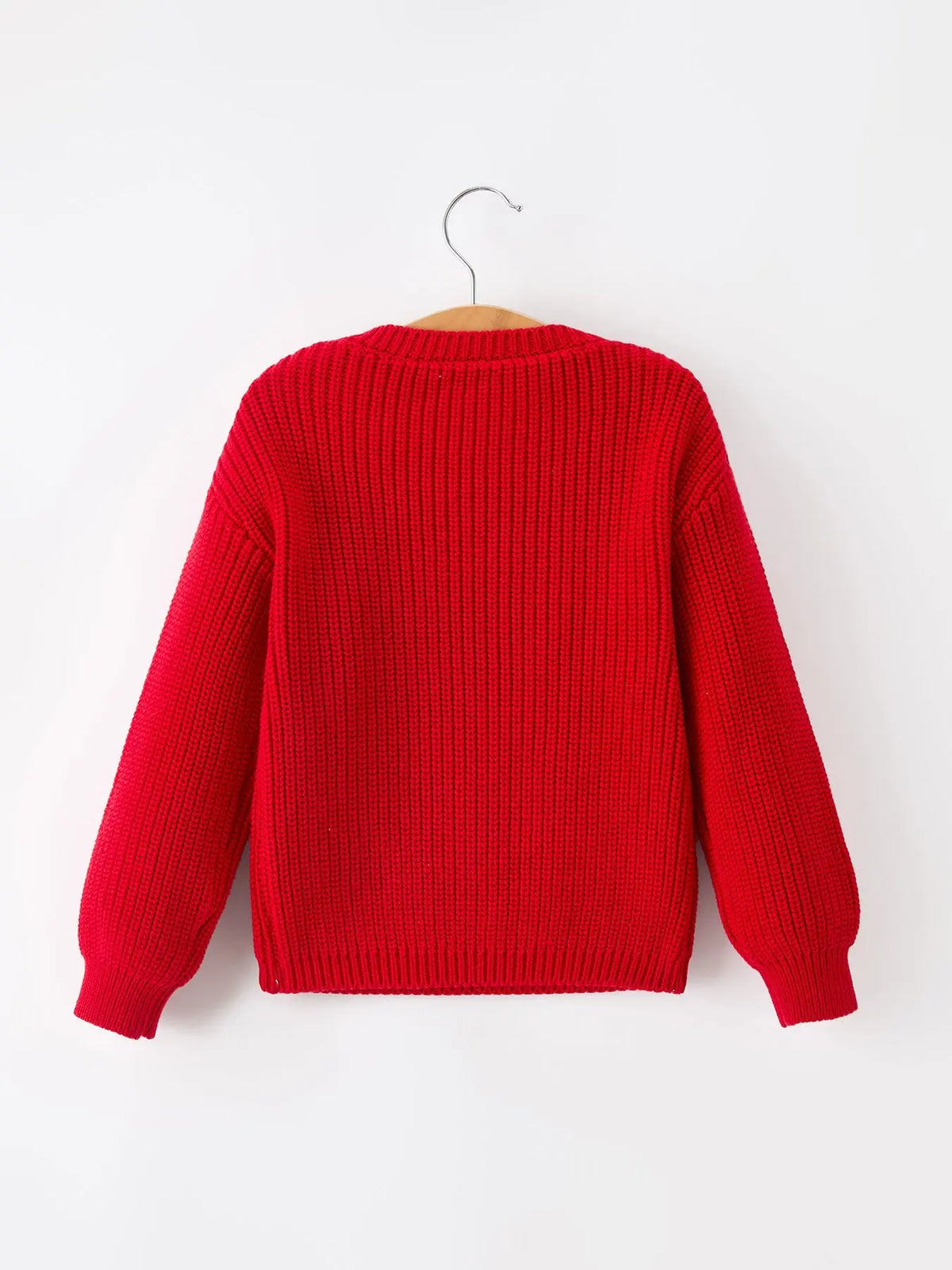 Red Christmas Girls “merry” Pullover Sweater Rylee Faith Designs