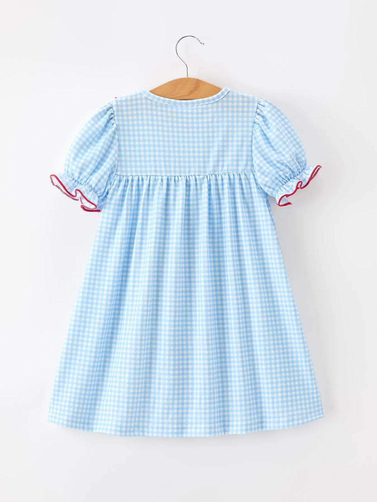 Christmas Santa Bow Plaid Girls Dress