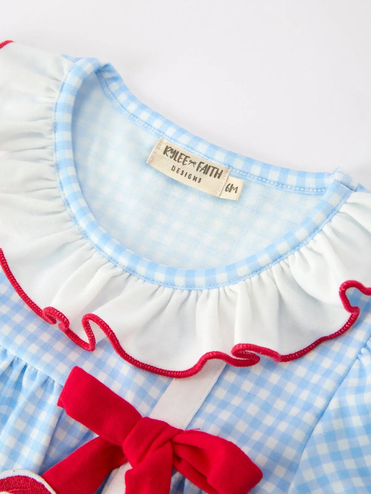 Christmas Santa Bow Plaid Girls Dress