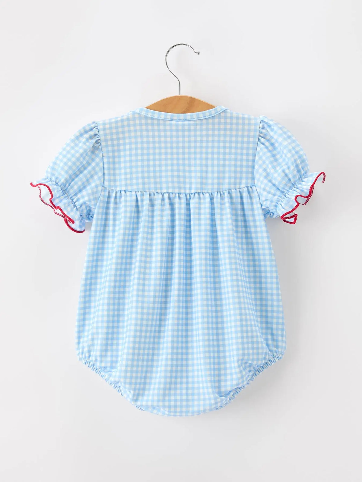 Christmas Santa Bow Plaid Girls Bubble Romper Rylee Faith Designs