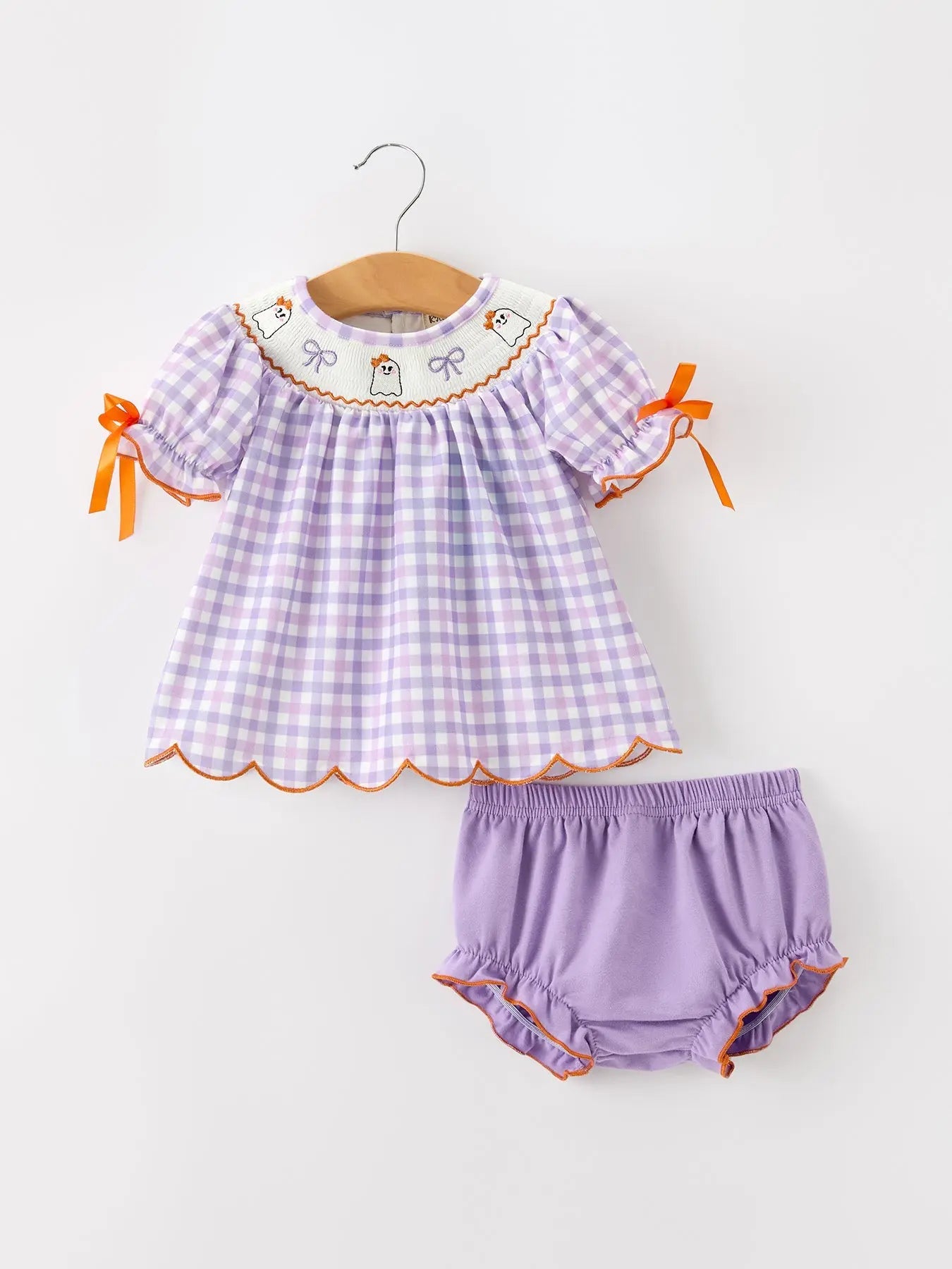 Halloween/Pumpkin Girls Bloomer Set