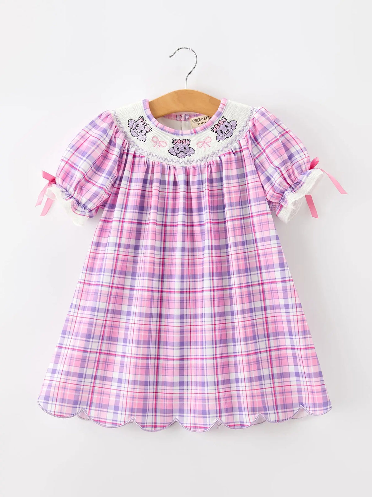 Halloween Plaid & Pumpkin Girls Dress