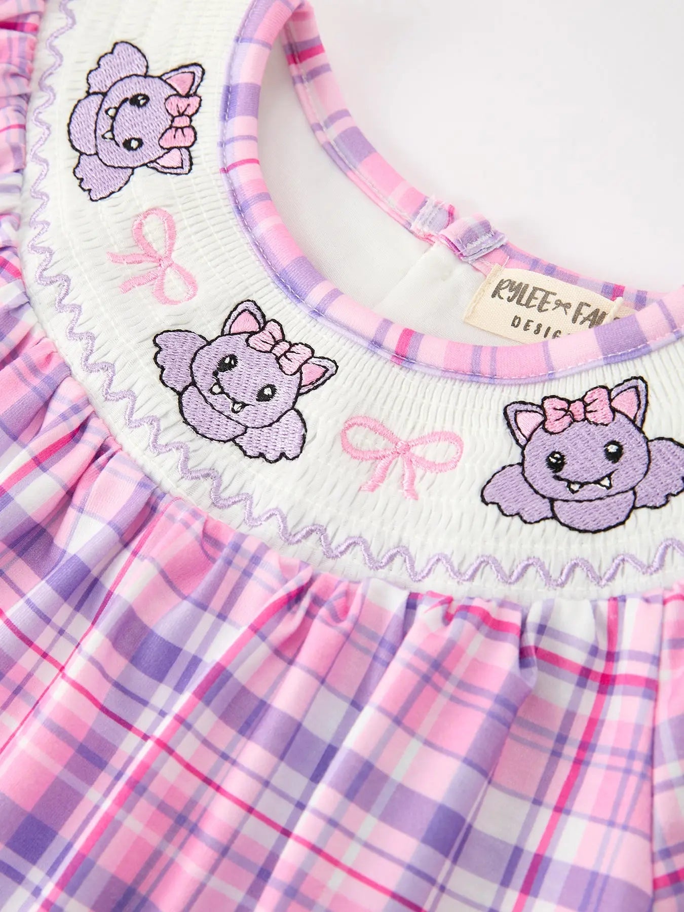 Halloween Plaid & Pumpkin Girls Dress