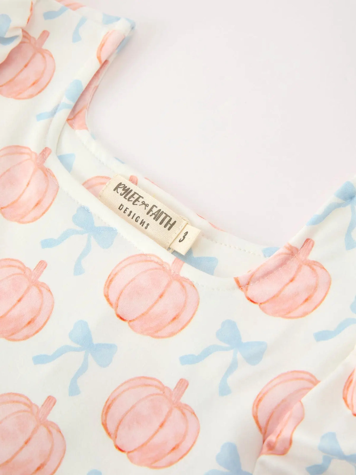 Halloween Thanksgiving Pumpkin Bow Girls Twirl Ruffle Dress