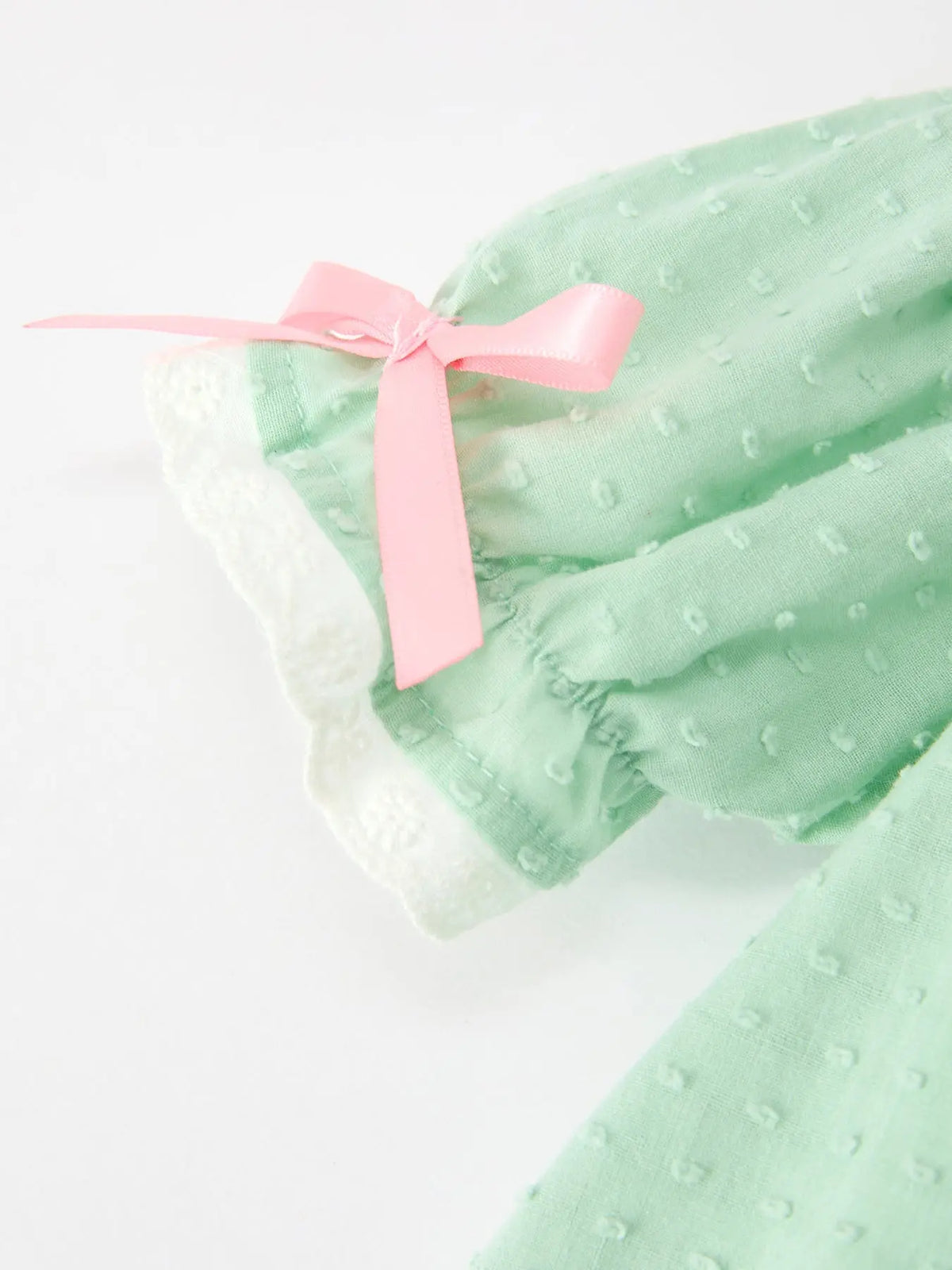 Christmas Mint Green Smocked Santa Baby Girl Bloomer Set Rylee Faith Designs