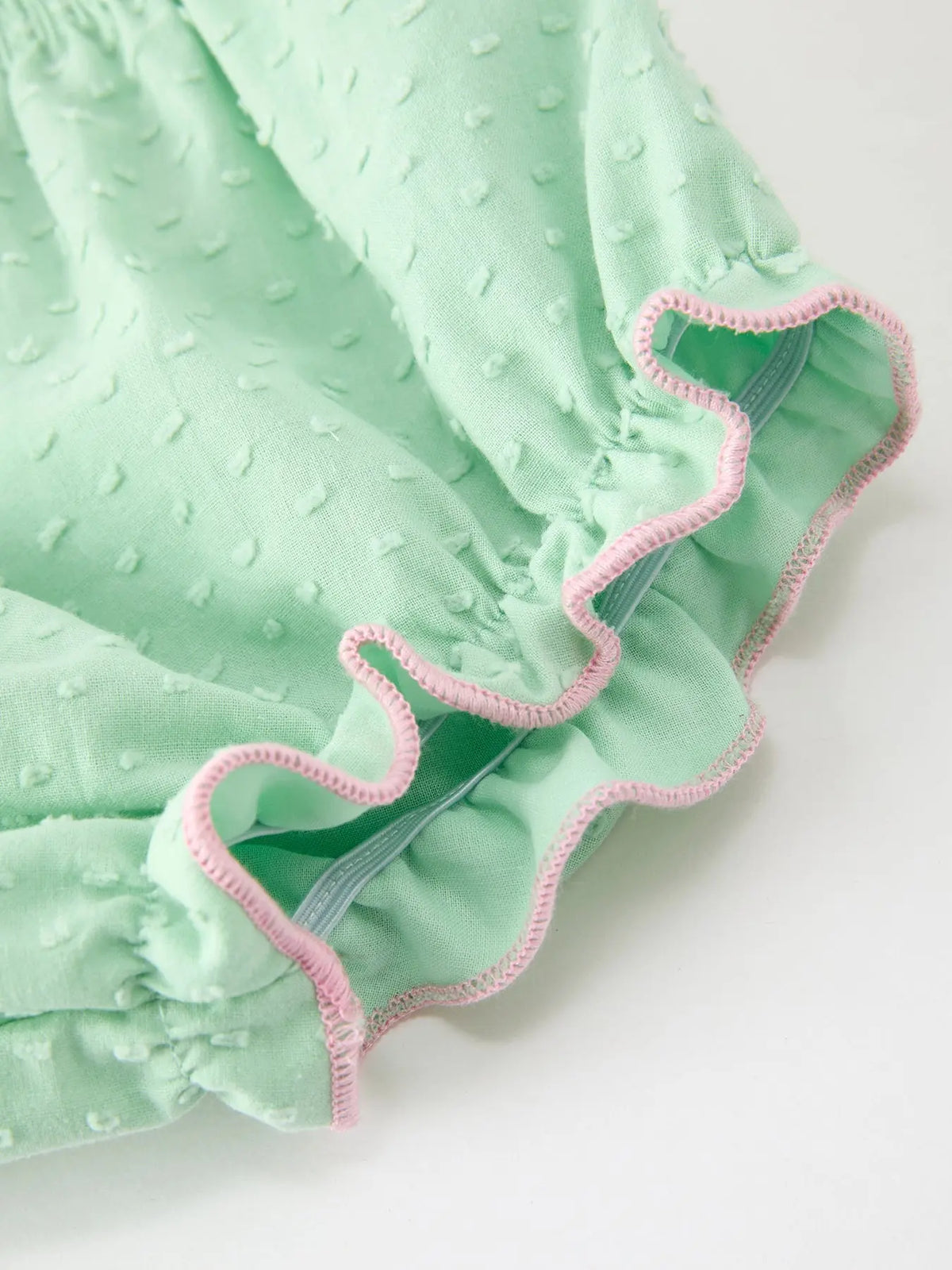 Christmas Mint Green Smocked Santa Baby Girl Bloomer Set Rylee Faith Designs