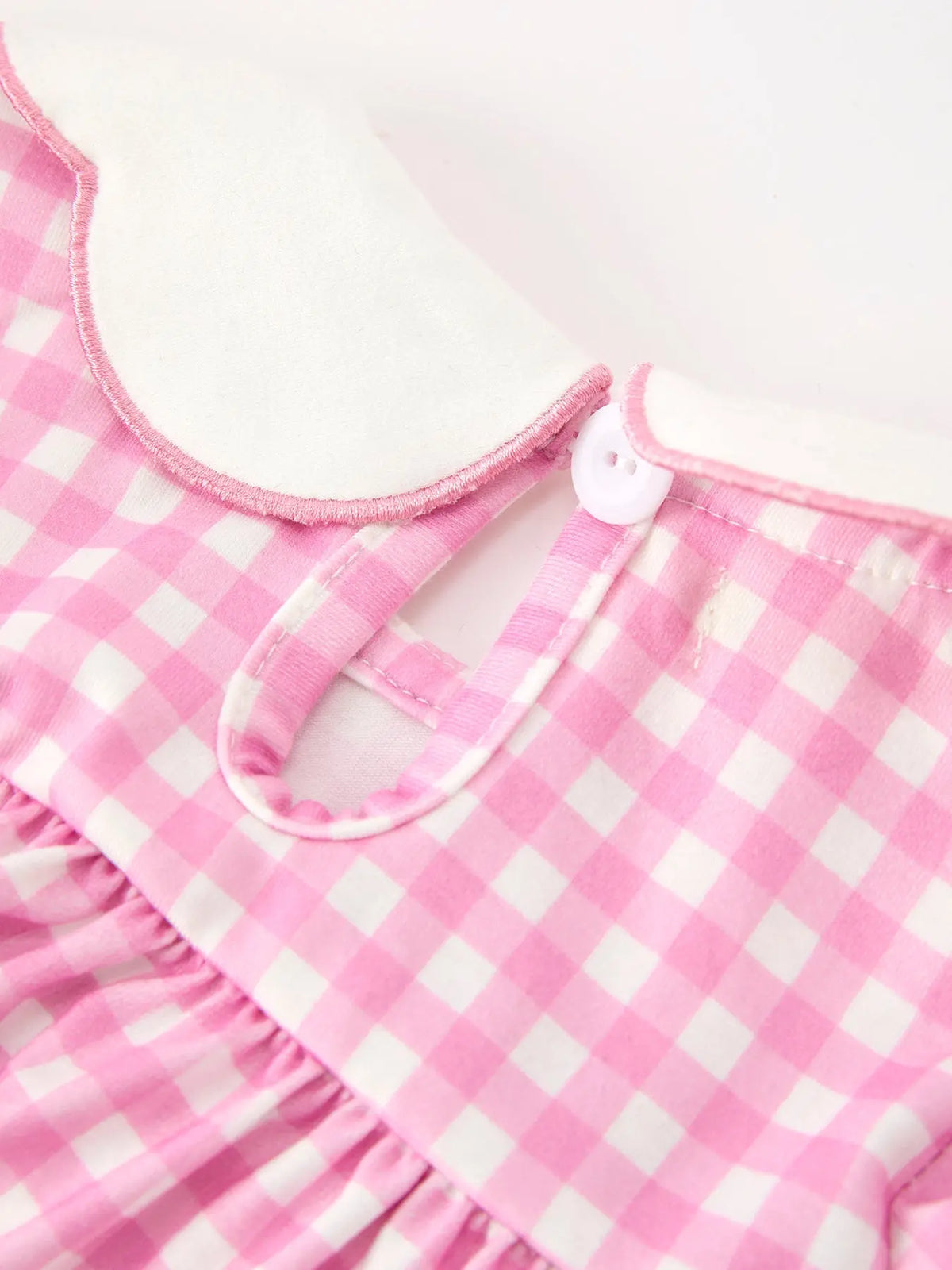 Thanksgiving Halloween Pumpkin Embroidery Pink Plaid Girls Bloomer Set