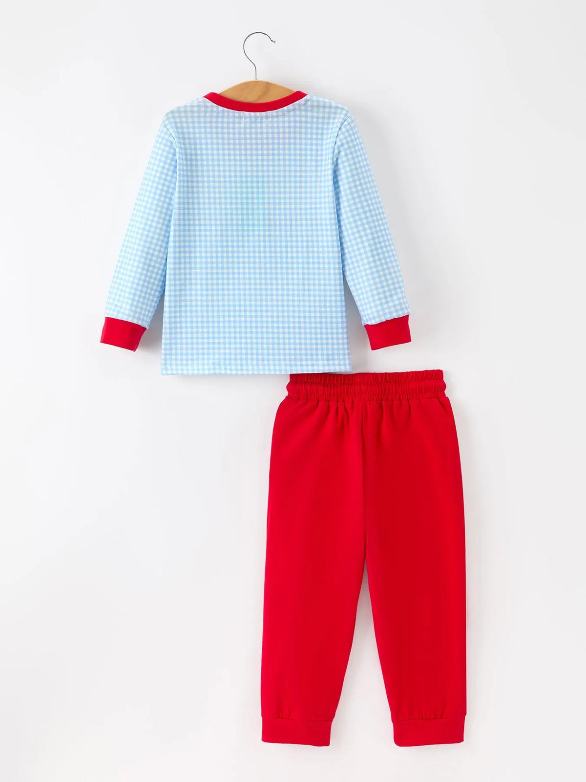 Christmas Santa Smocked Embroidered Boys Pant Set Rylee Faith Designs