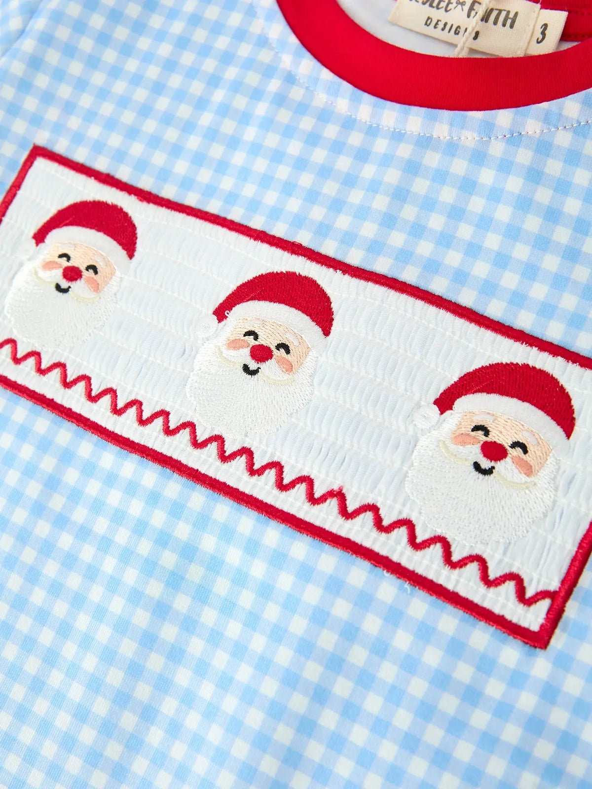 Christmas Santa Smocked Embroidered Boys Pant Set Rylee Faith Designs