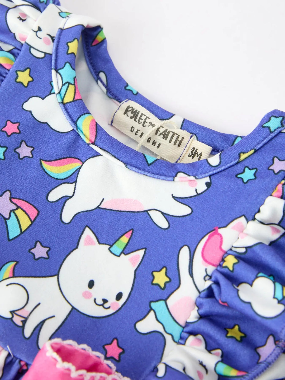 Fall Ghost Cat Print Girls Long Sleeve Romper Rylee Faith Designs