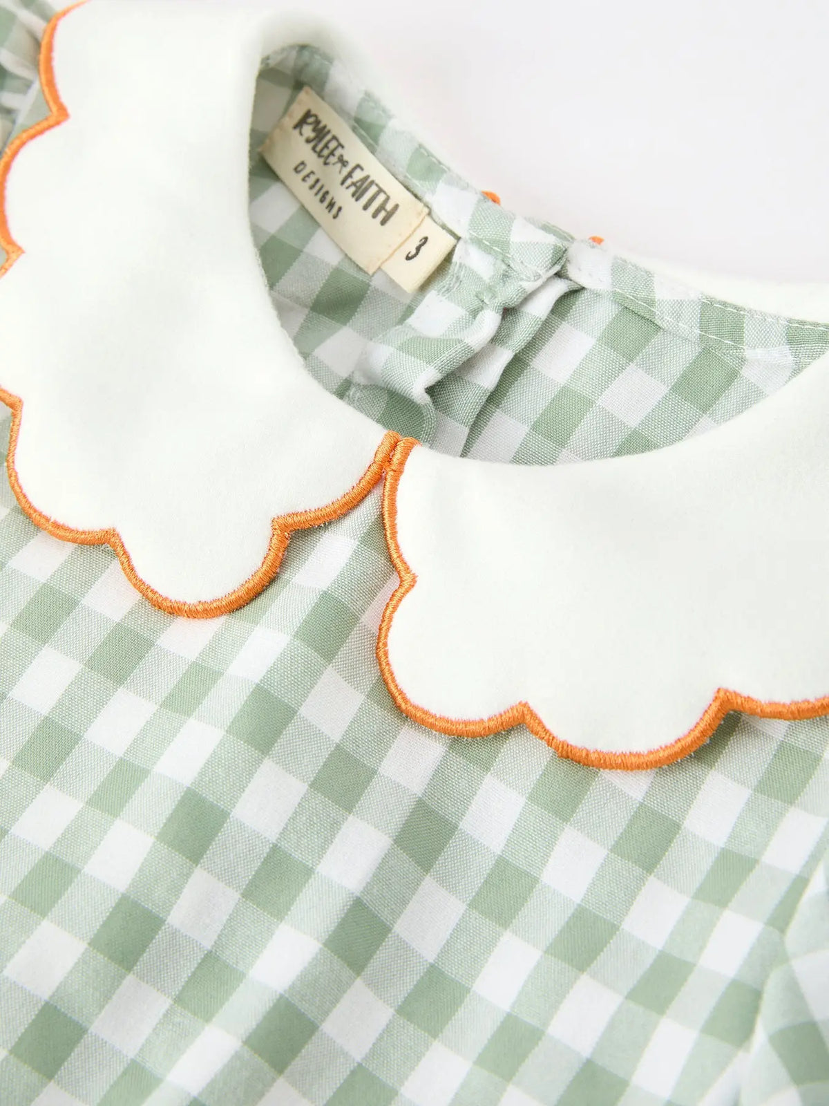 Fall Plaid Girls Dress Pumpkin Bow Smocked Peter Pan Collar Rylee Faith Designs