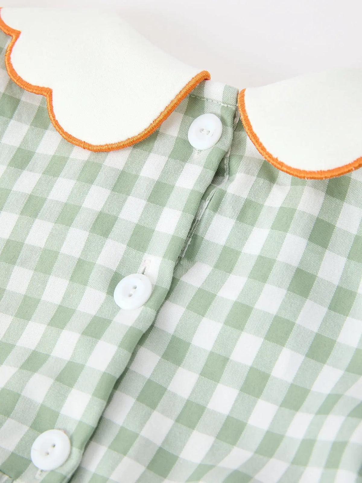 Fall Plaid Girls Dress Pumpkin Bow Smocked Peter Pan Collar Rylee Faith Designs