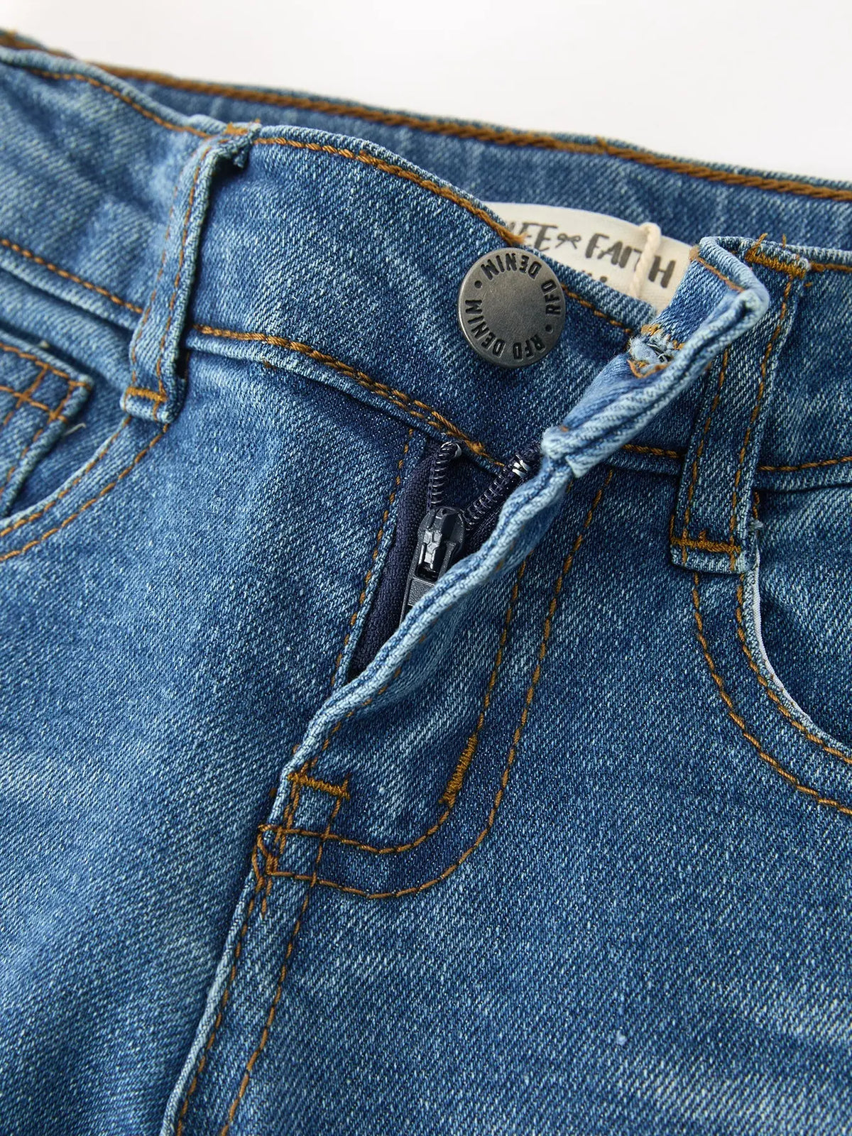 Girls Denim Flared Pants