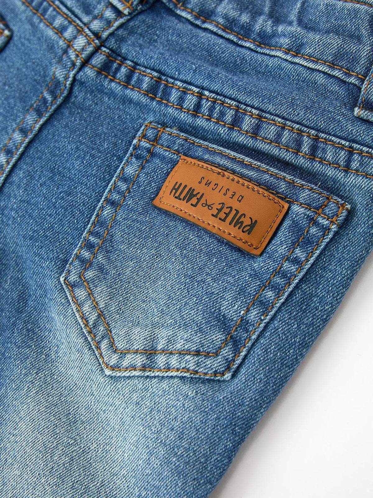 Girls Denim Flared Pants