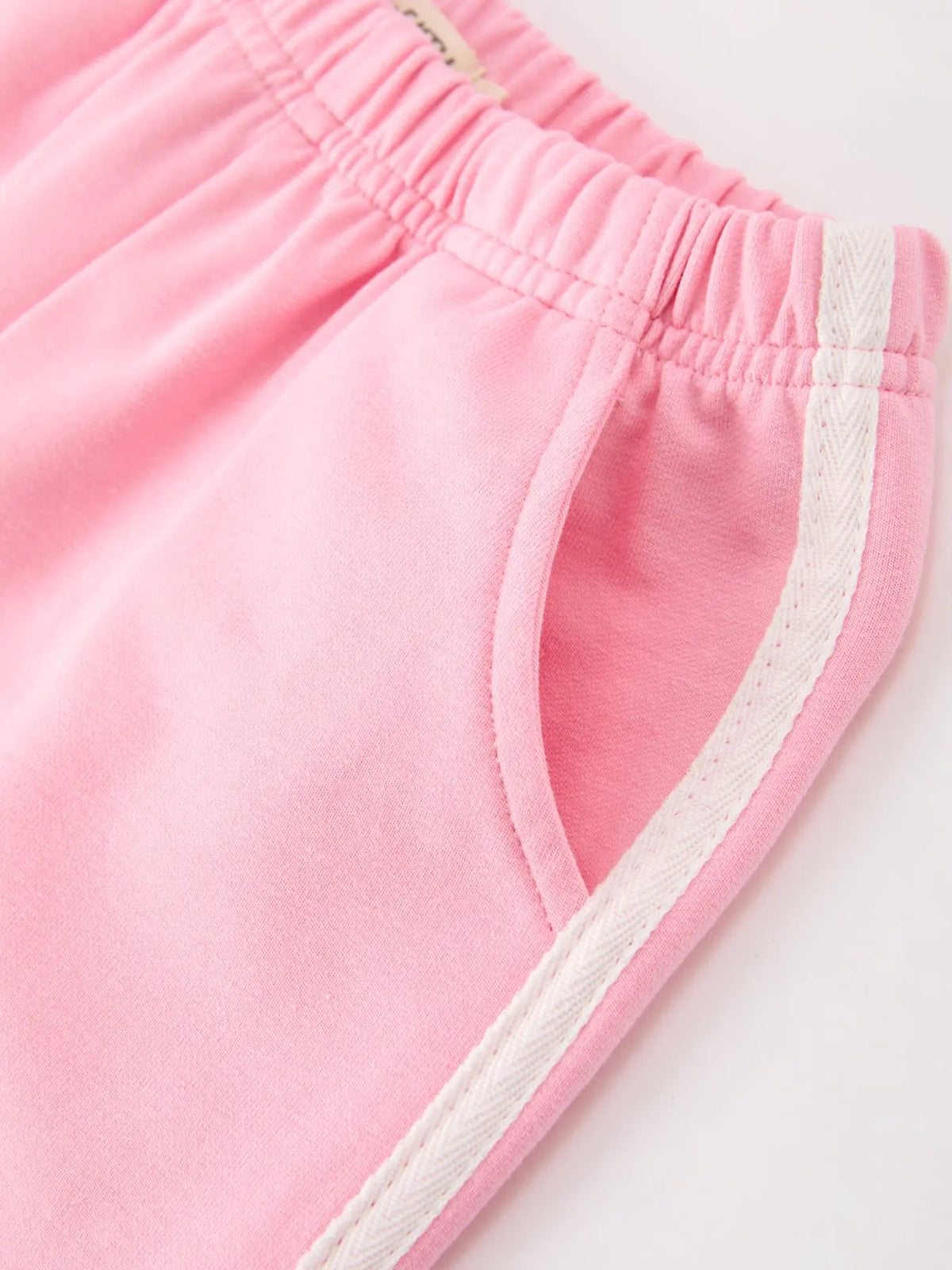 Girls Pink Bow Trim Sweatshirt and Pants Set