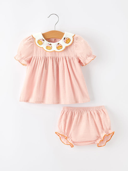 Halloween/Pumpkin Girls Bloomer Set