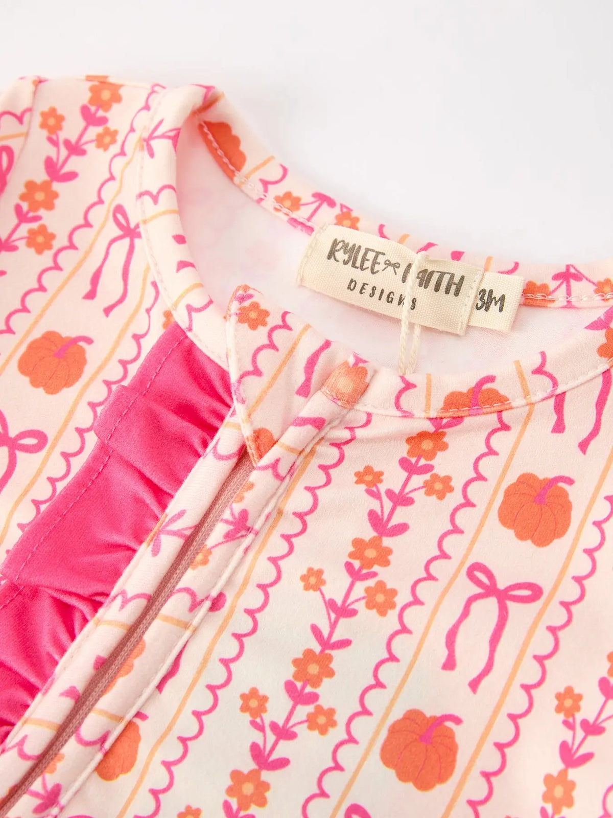 Halloween Thanksgiving Pumpkin Bow Baby Sleeper