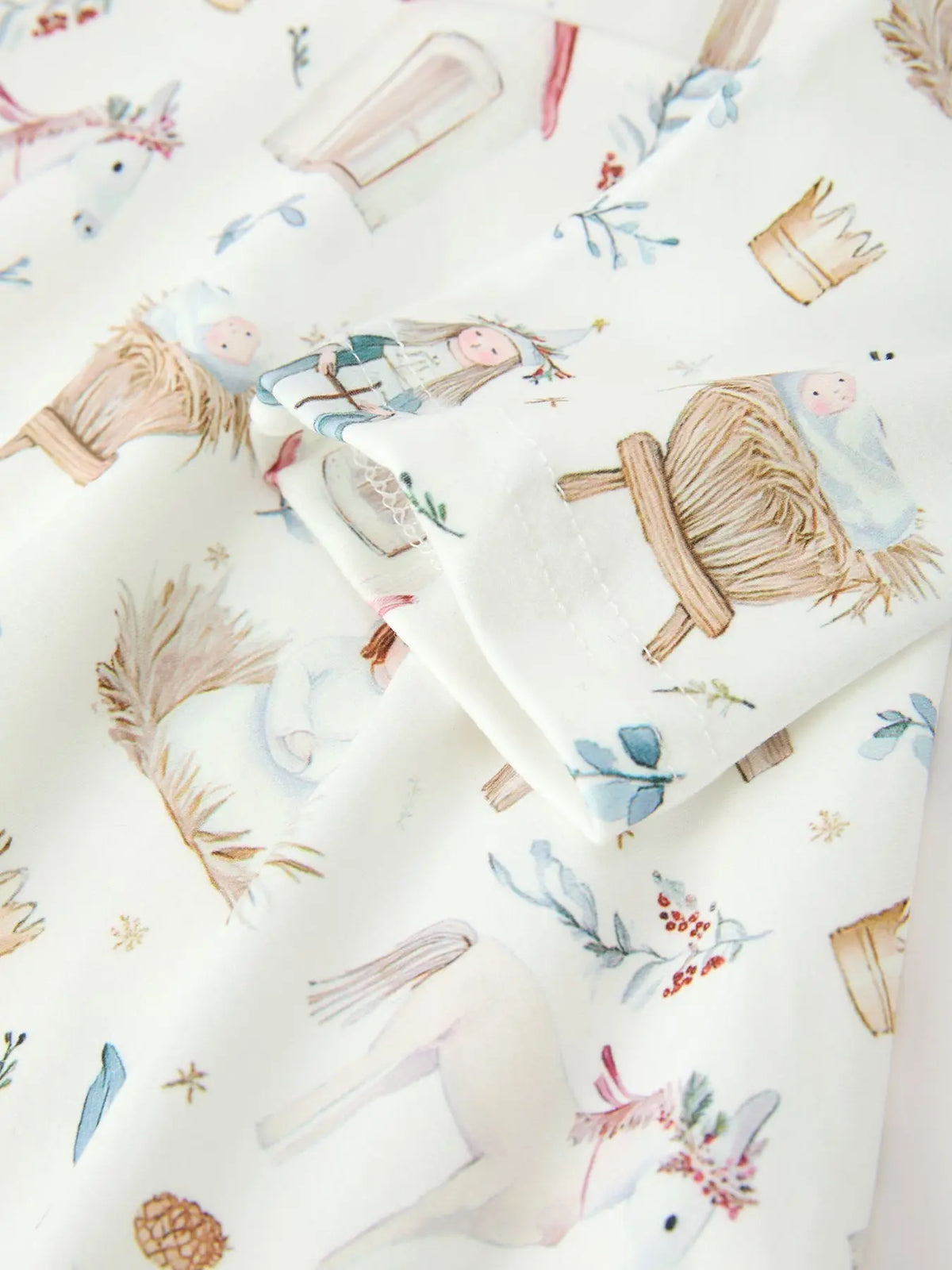 Girls Nativity Scene Winter Print Twirl Dress Rylee Faith Designs