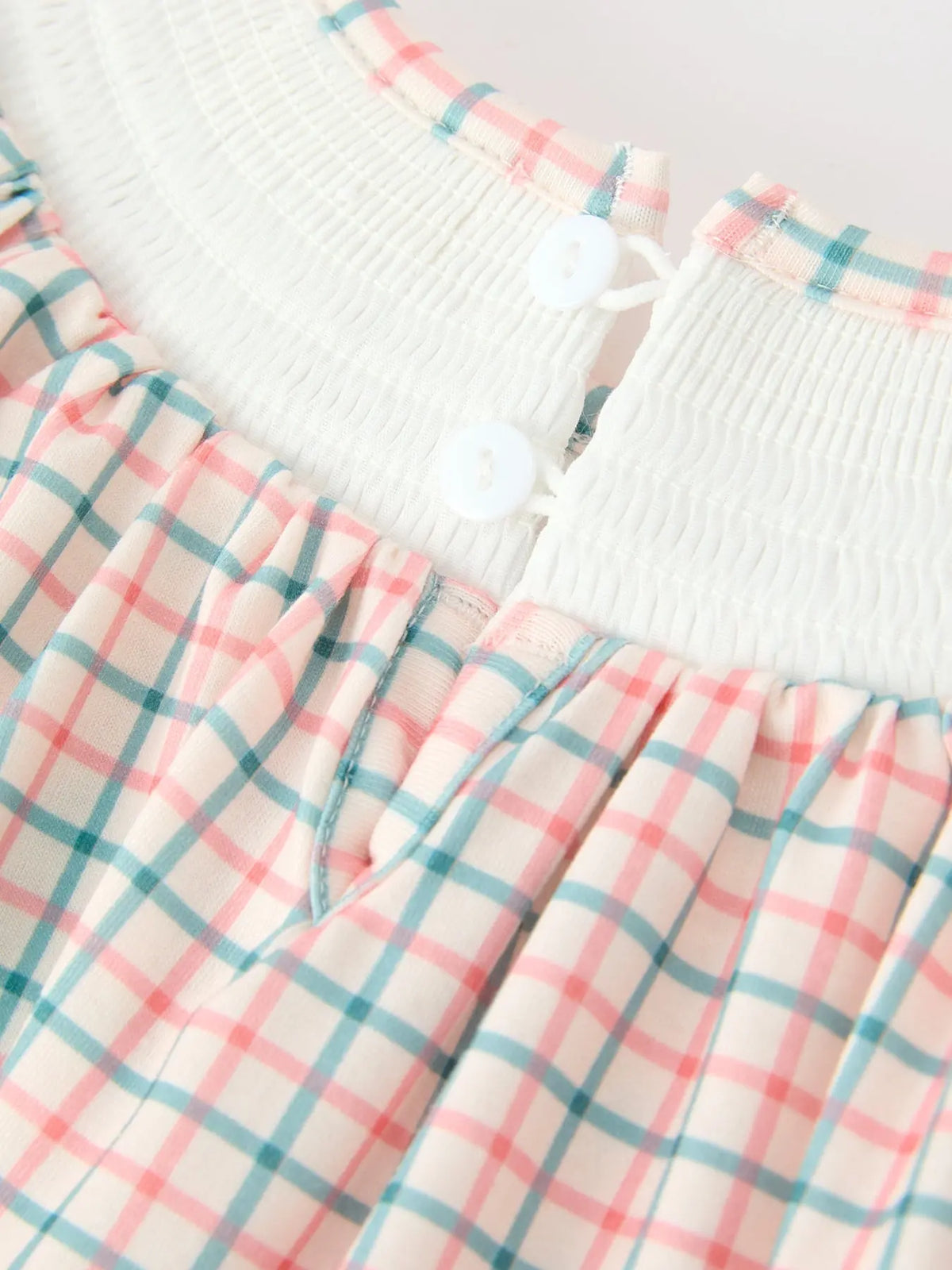 Girls Christmas Plaid Smocked Bloomers Set with Tree Embroidery Rylee Faith Designs