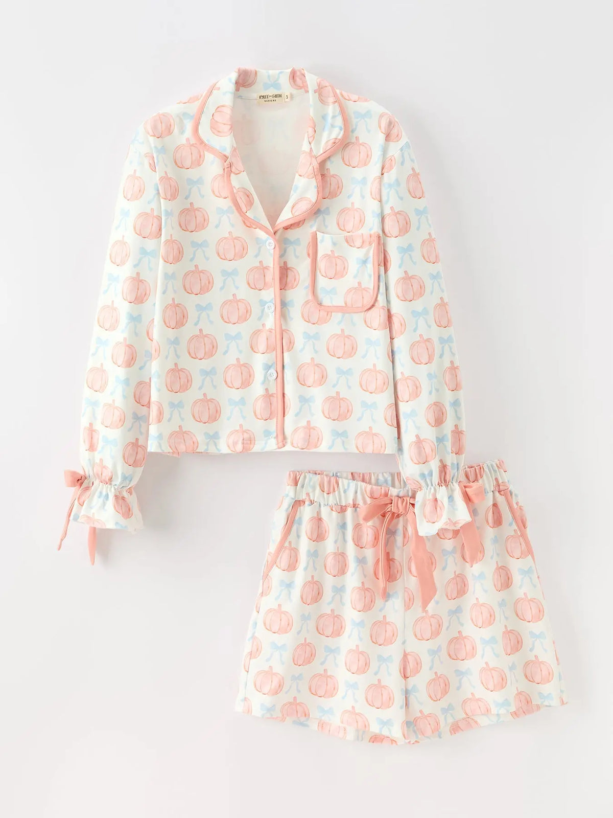 Mommy and Me Fall Pumpkin Print Pajama Set
