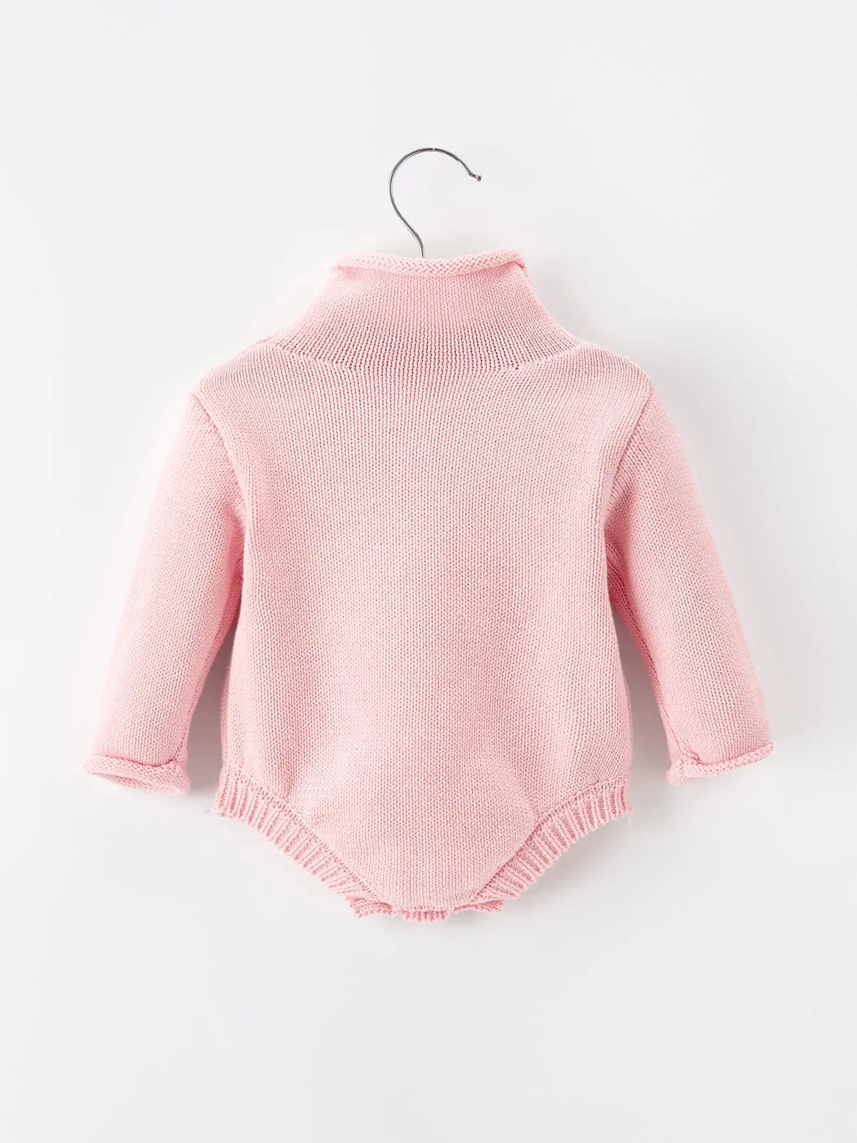 Christmas Candy Cane Bow Knit Baby Girls Romper