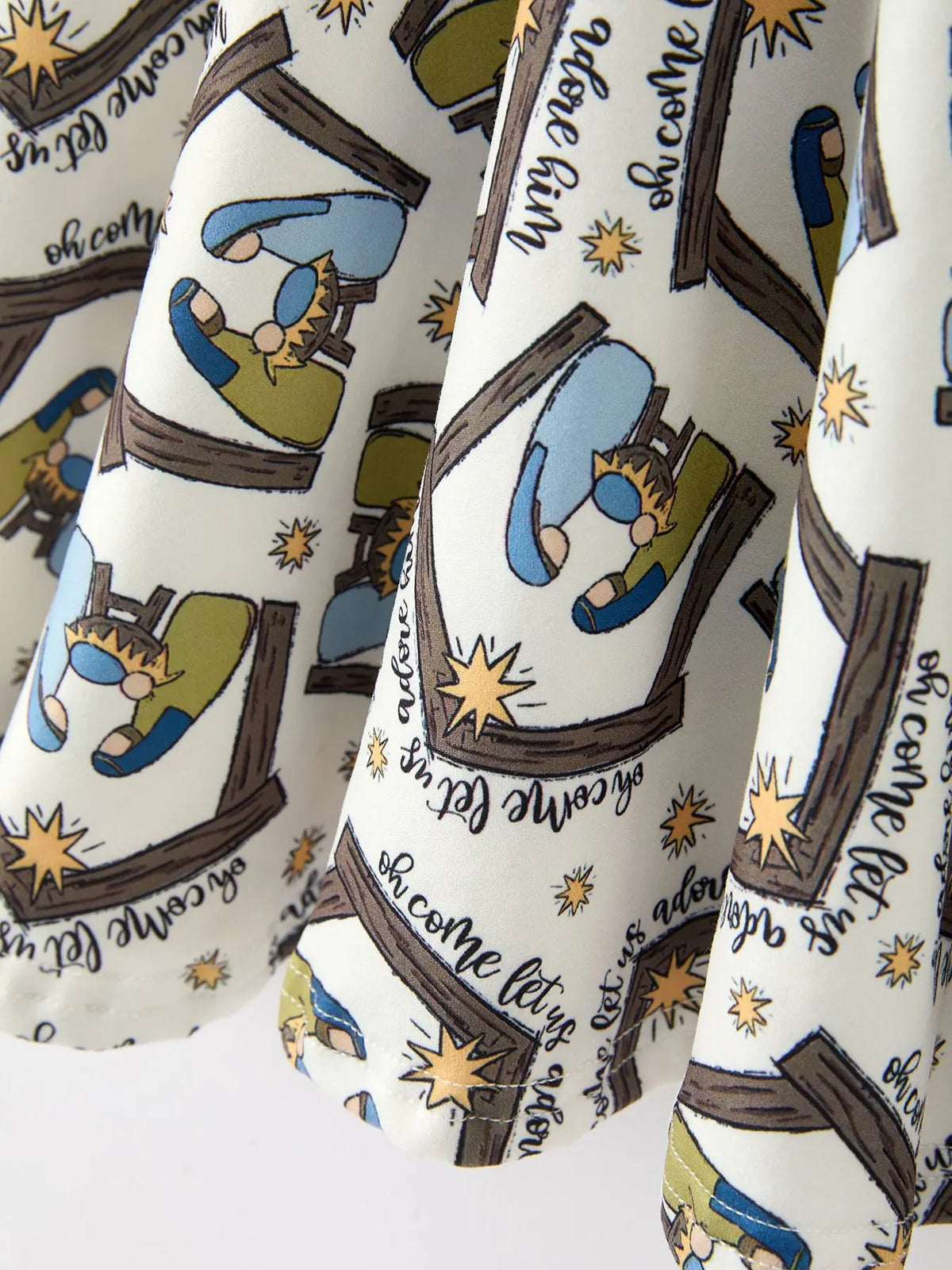 Christmas Girls Nativity Scene Print Twirl Dress Rylee Faith Designs