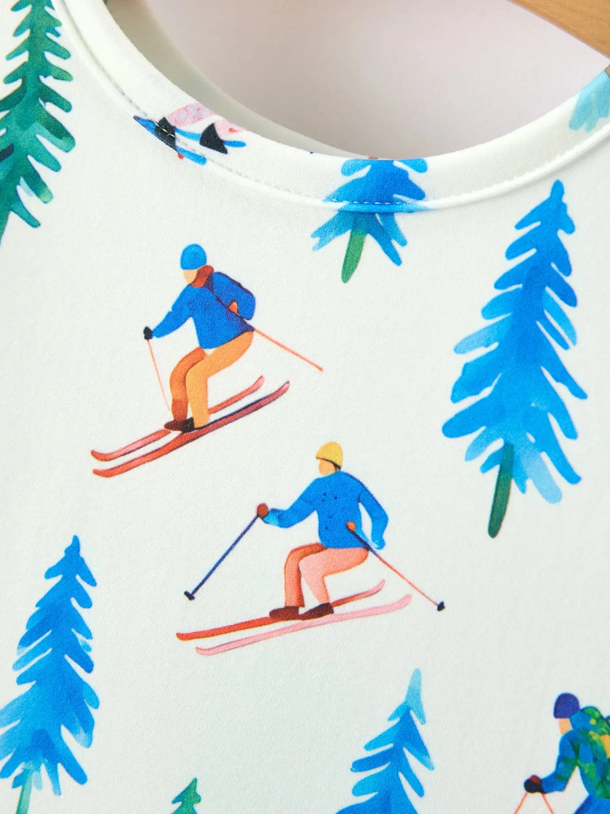 Christmas Girls Winter Ski & Pine Tree Print Twirl Dress Rylee Faith Designs