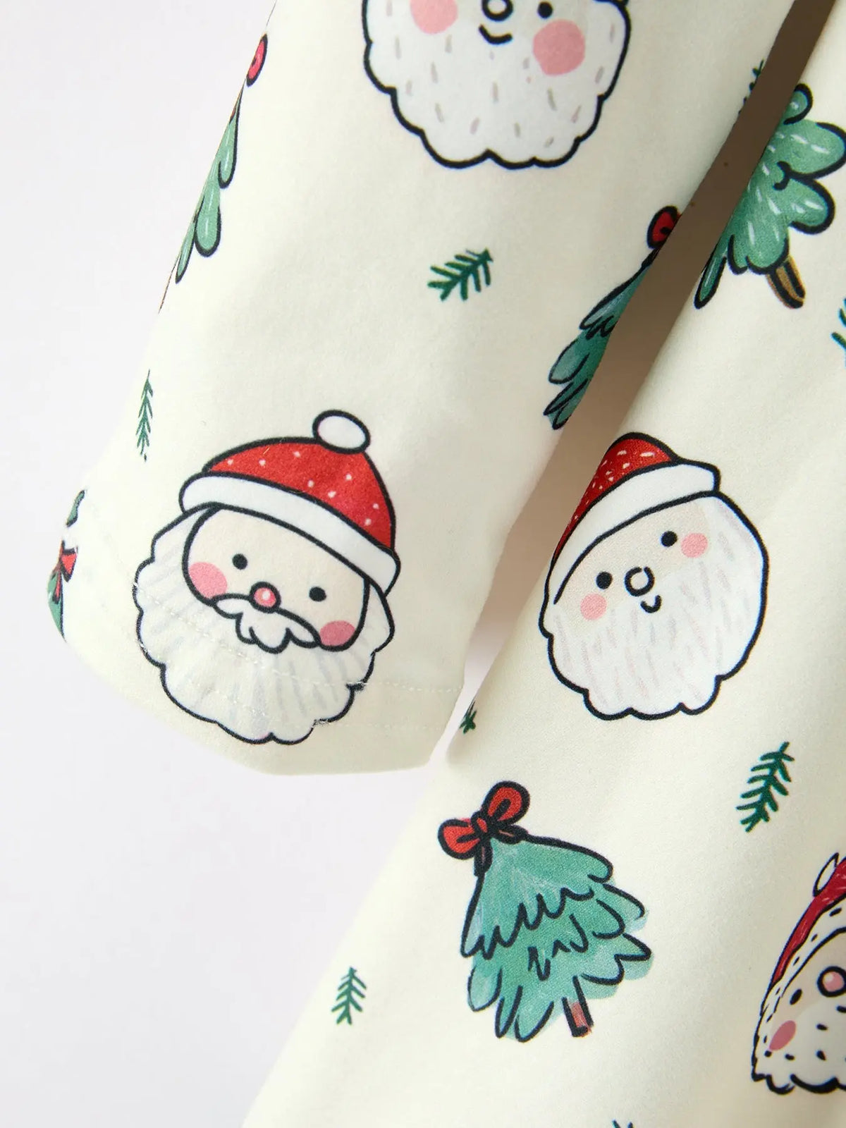 Girls Santa & Christmas Tree Print Twirl Dress Rylee Faith Designs