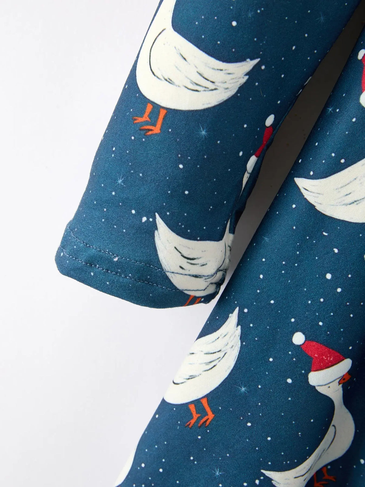 Christmas Girls Goose Twirl Dress Navy Long Sleeve Dress Rylee Faith Designs