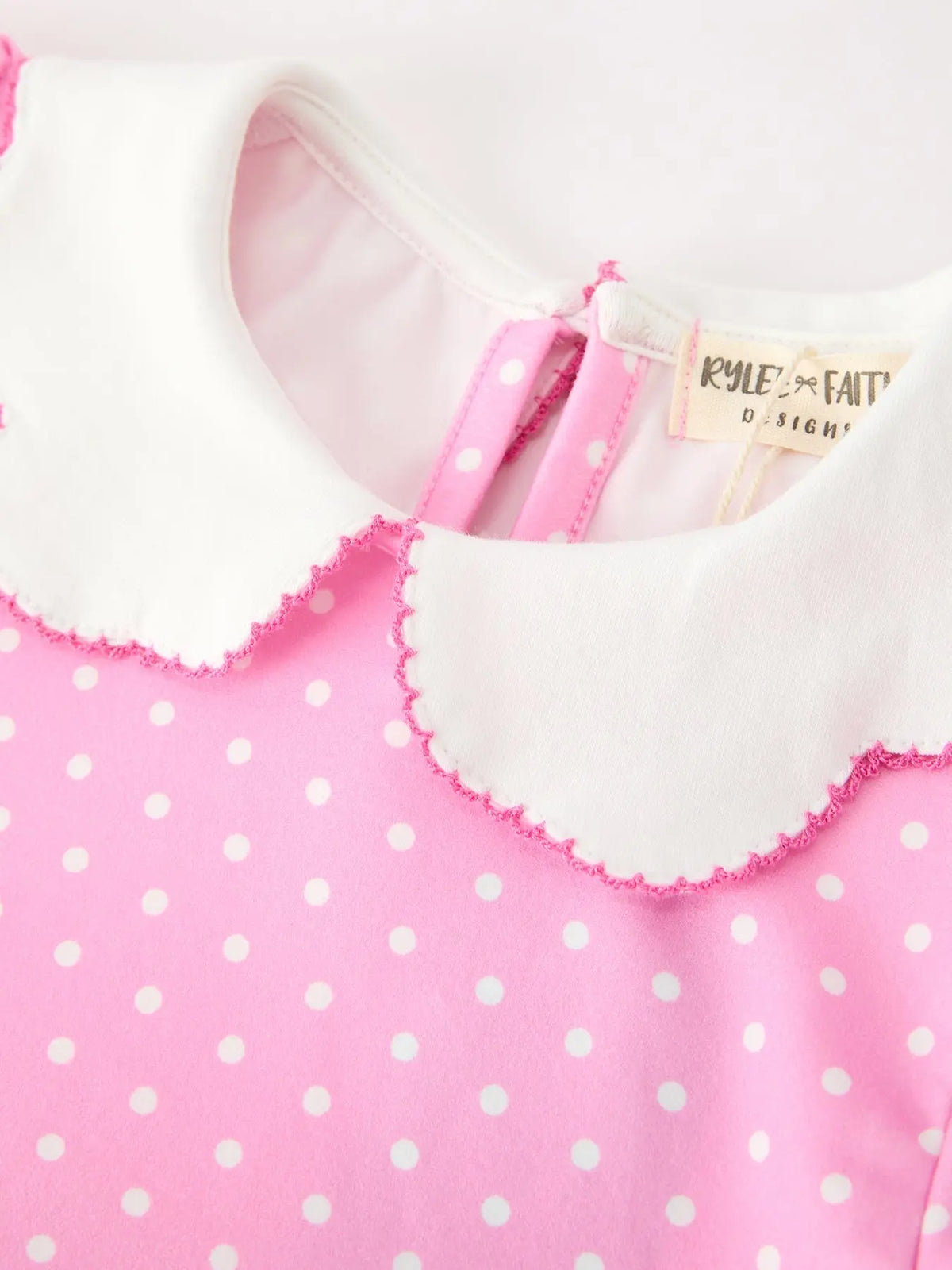 Christmas Girls Santa Bow Peter Pan Collar Dress Rylee Faith Designs