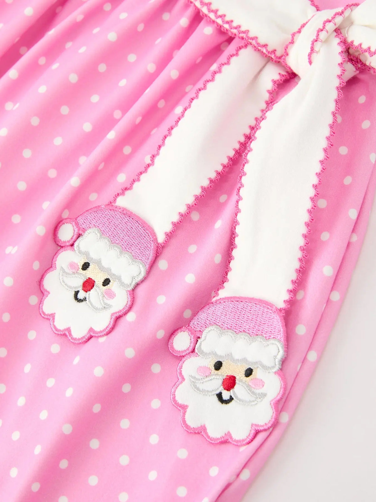 Christmas Girls Santa Bow Peter Pan Collar Dress Rylee Faith Designs