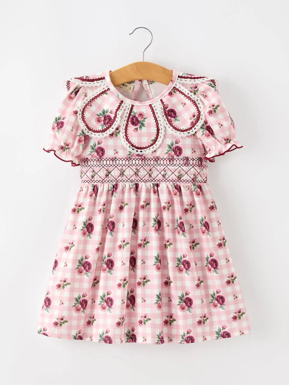 Fall Toddler Girls Vintage Smocked Floral Dress