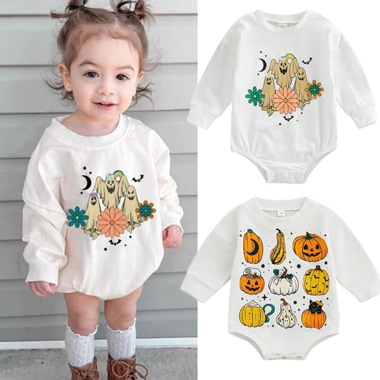 Baby Onesie Cute Halloween Pumpkin