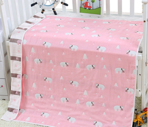 110 * 110cm baby bath towel cover blanket gauze children quilt quality baby children pure cotton 6 six layer gauze bath towel