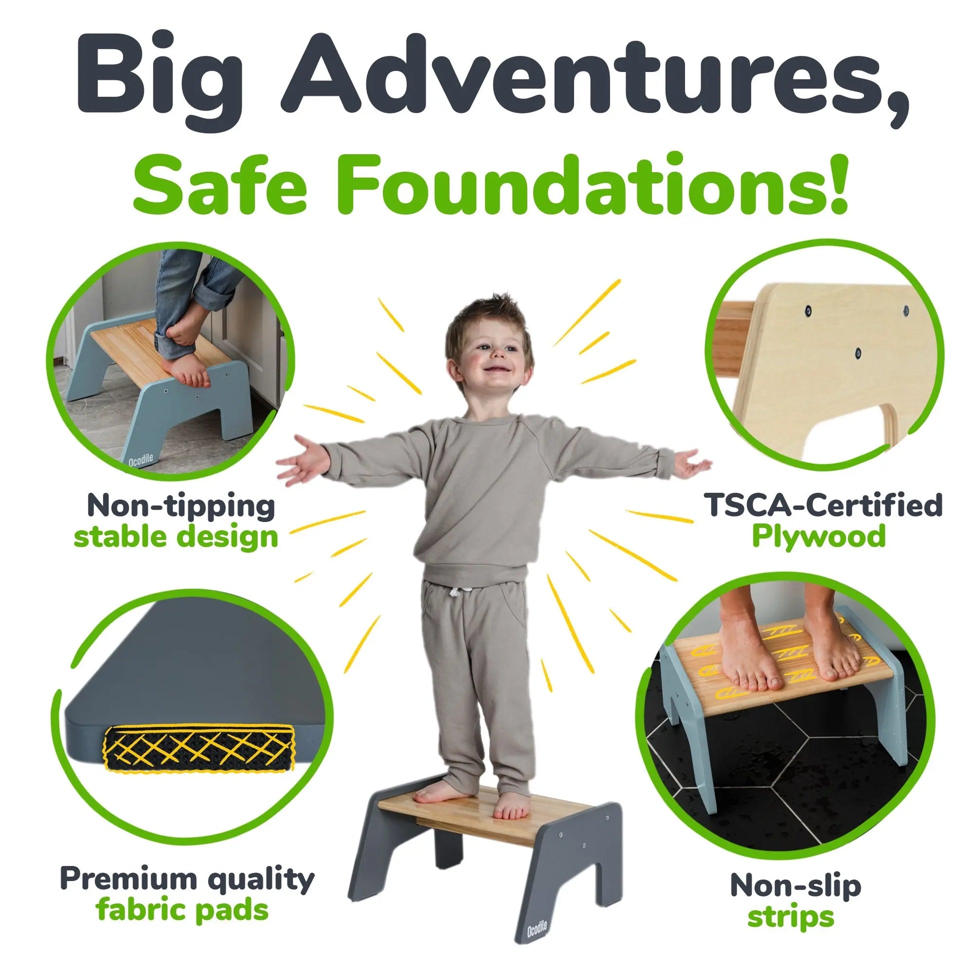 1-Step Stool For Kids Ocodile.com