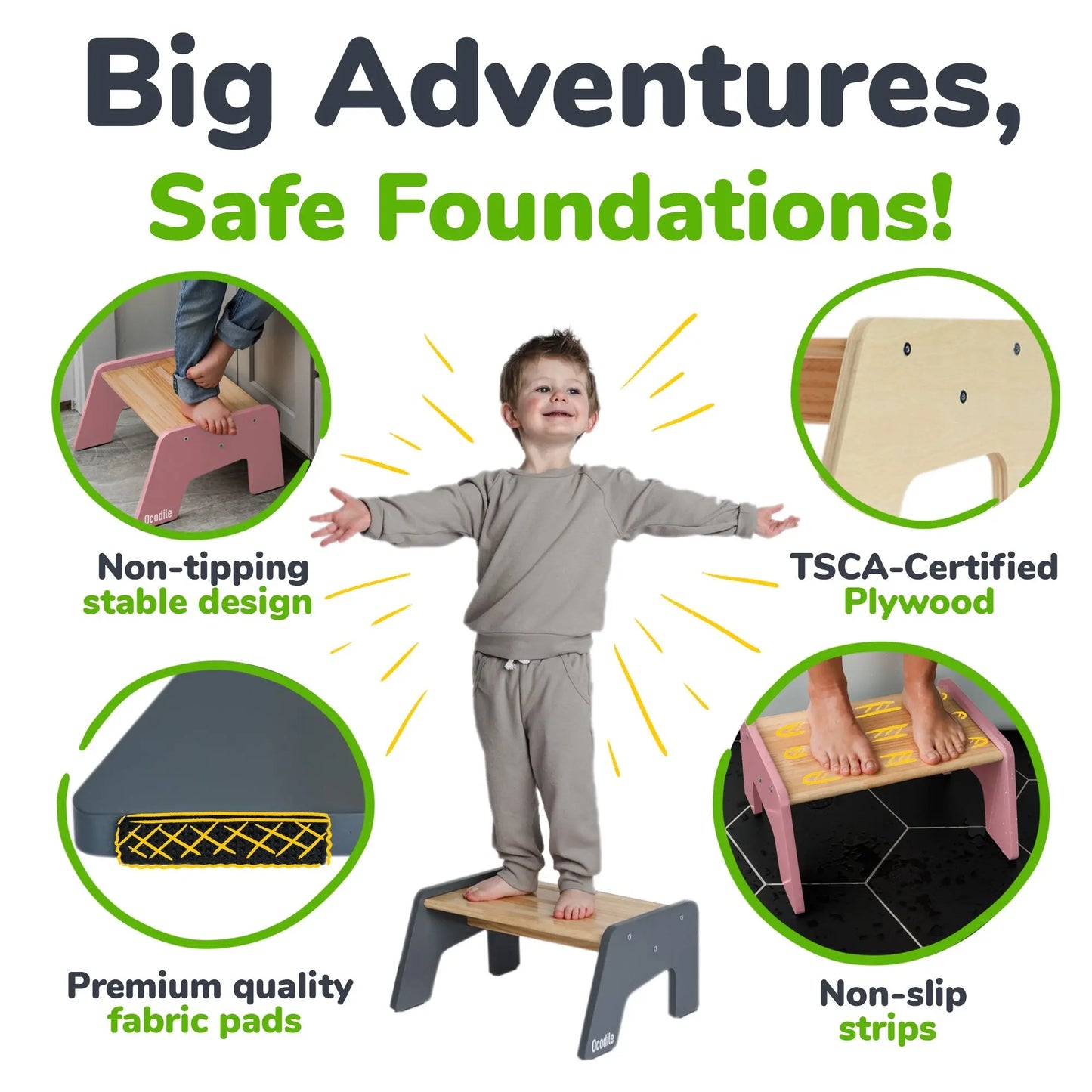 1-Step Stool For Kids Ocodile.com