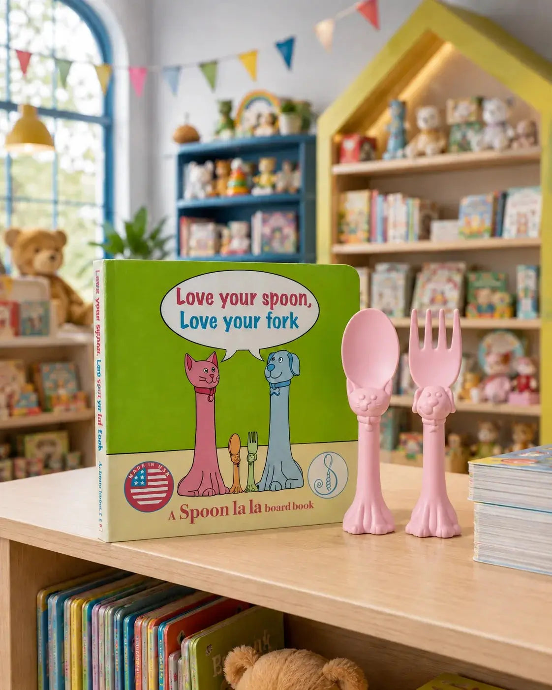 Spoon la la Utensils + Board Book