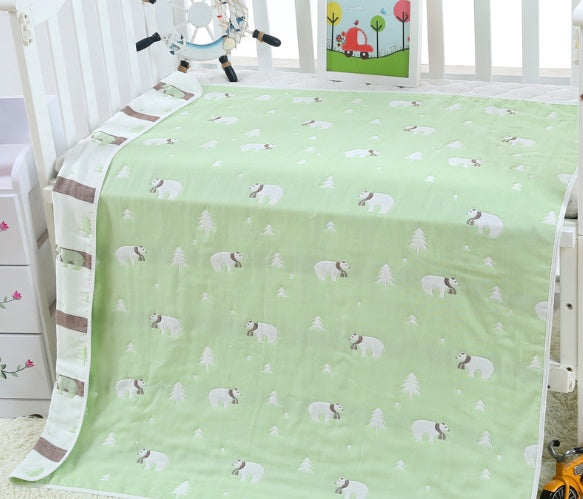 110 * 110cm baby bath towel cover blanket gauze children quilt quality baby children pure cotton 6 six layer gauze bath towel