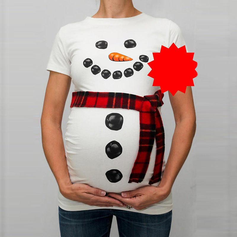 Cute Christmas Fashion T-shirt maternity wear