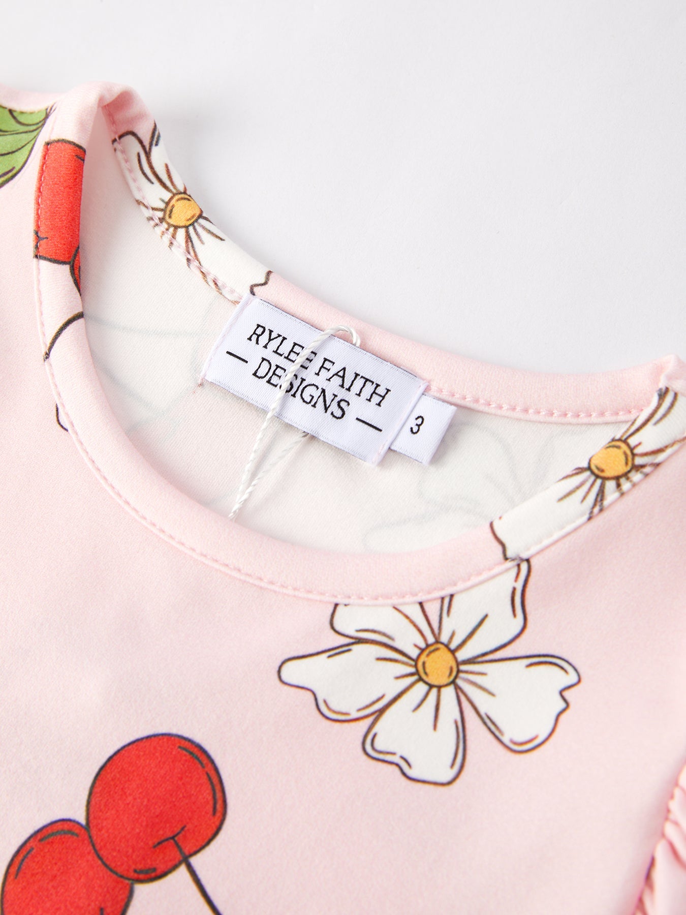 Charming Cherry Flower Dress for Little Ones