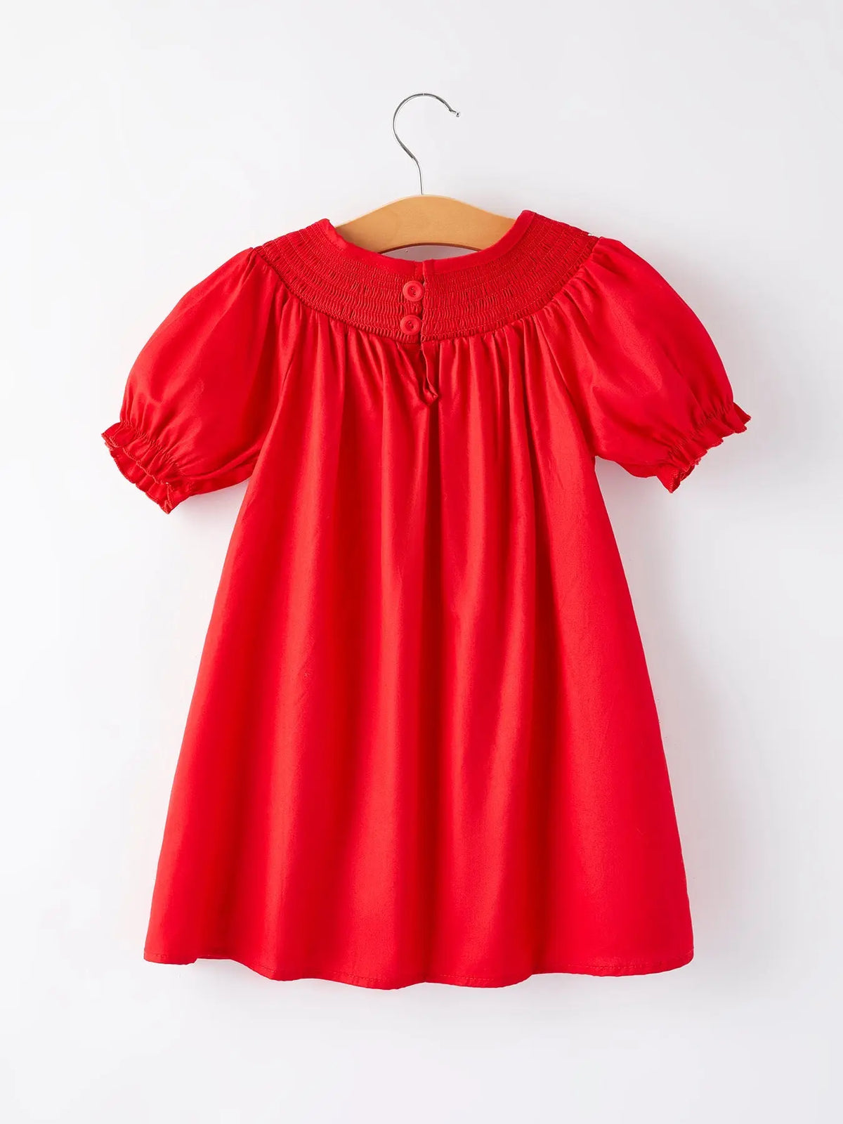 Girls Bow Smocking Embroidered Red Dress Rylee Faith Designs