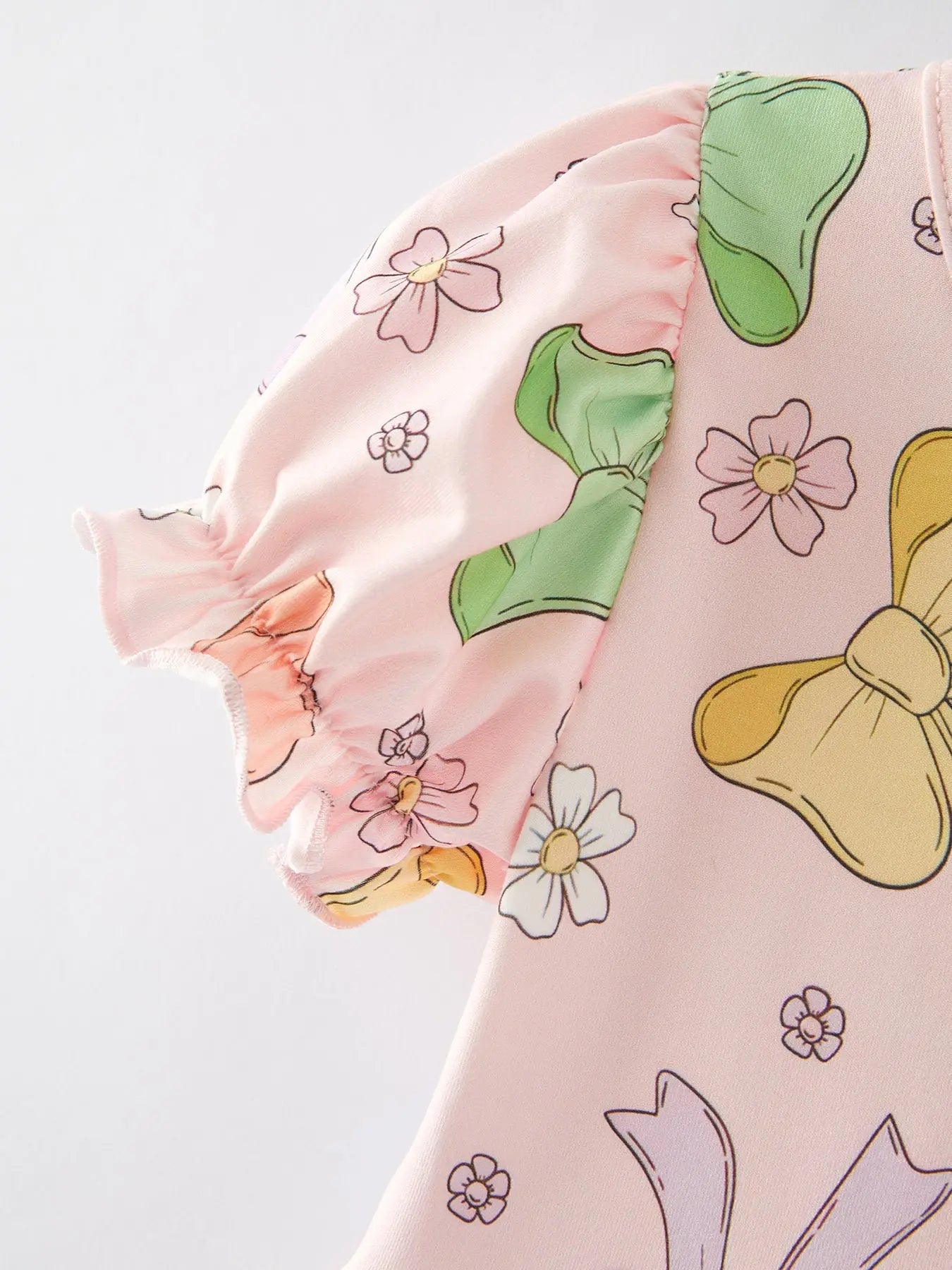 Colorful Bow Print Ruffles Girls Dress Rylee Faith Designs