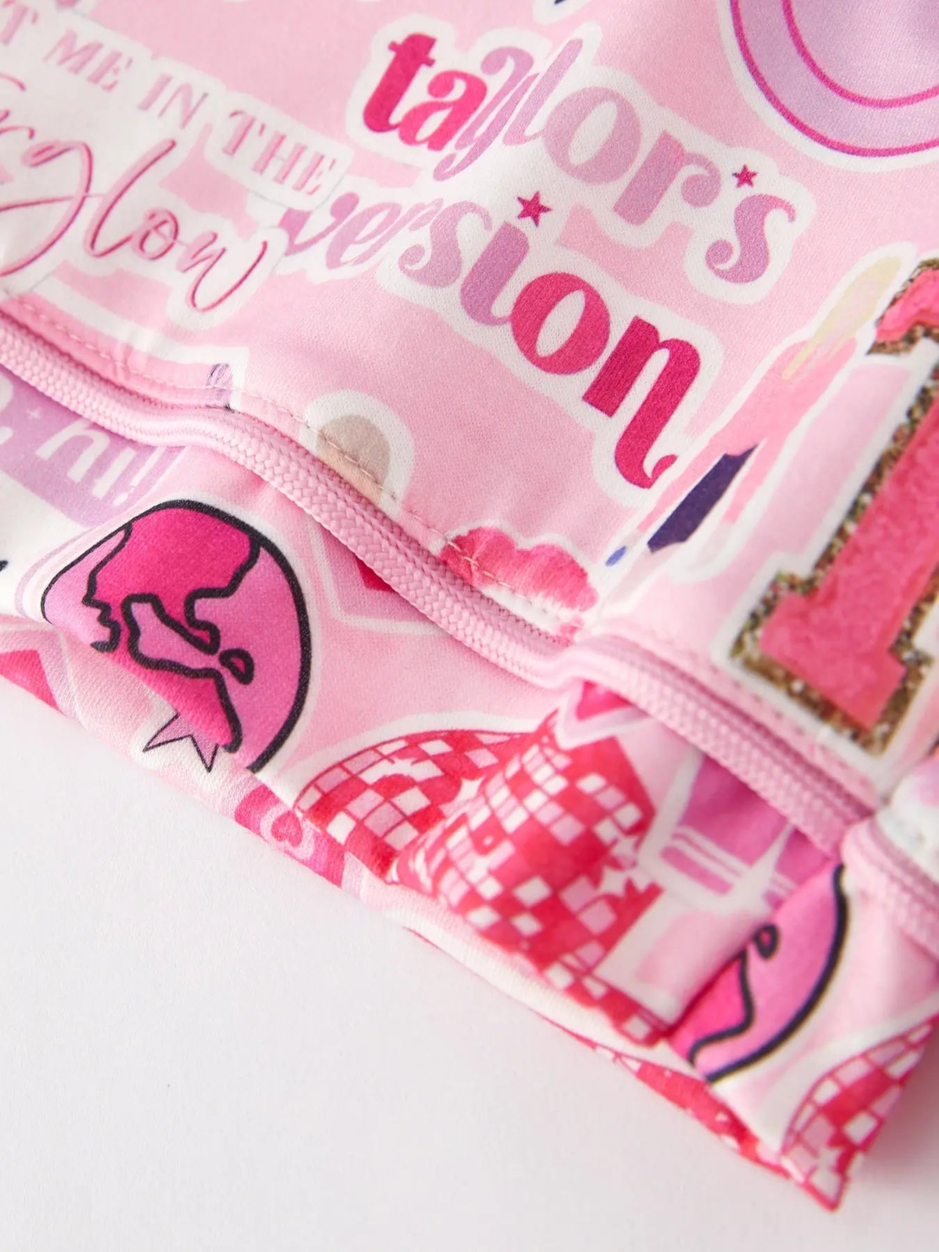 Pink TS Lapel Button Short Sleeve Shorts Pajama Set Rylee Faith Designs