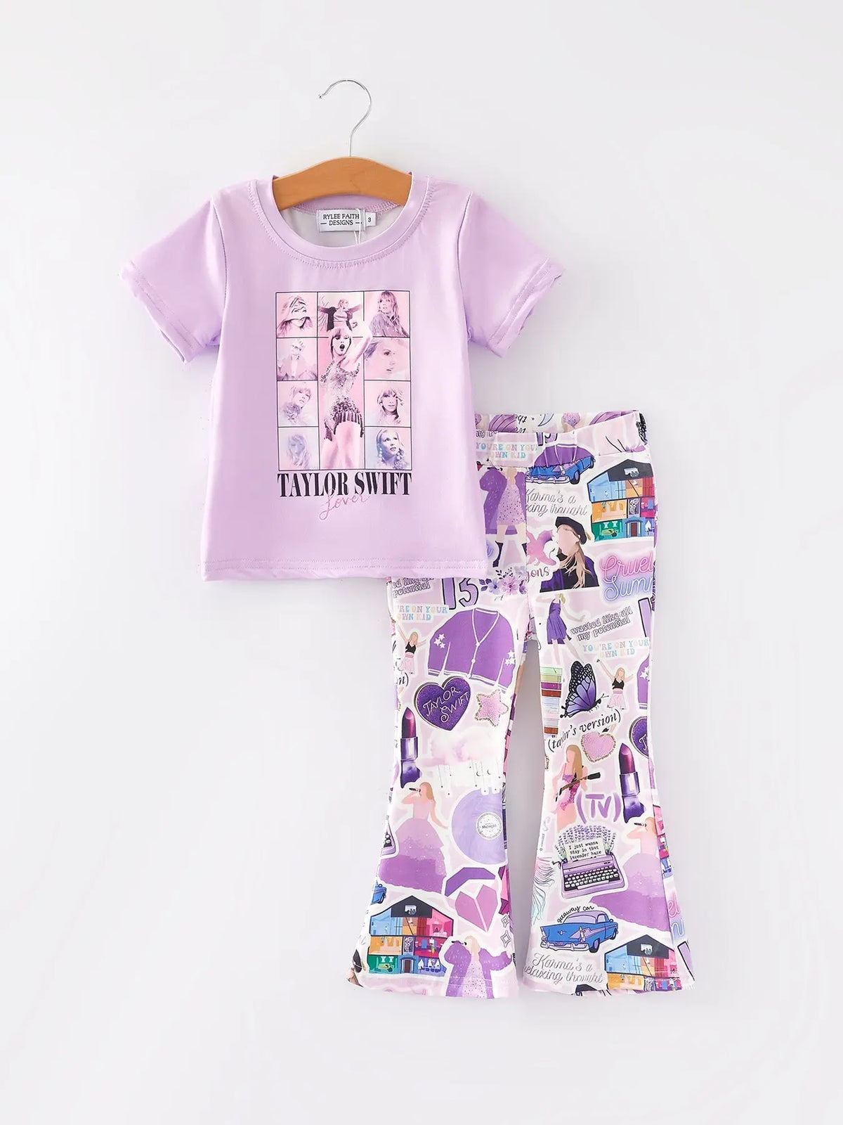 Spring and Summer TS Print Short Sleeve Pants Set