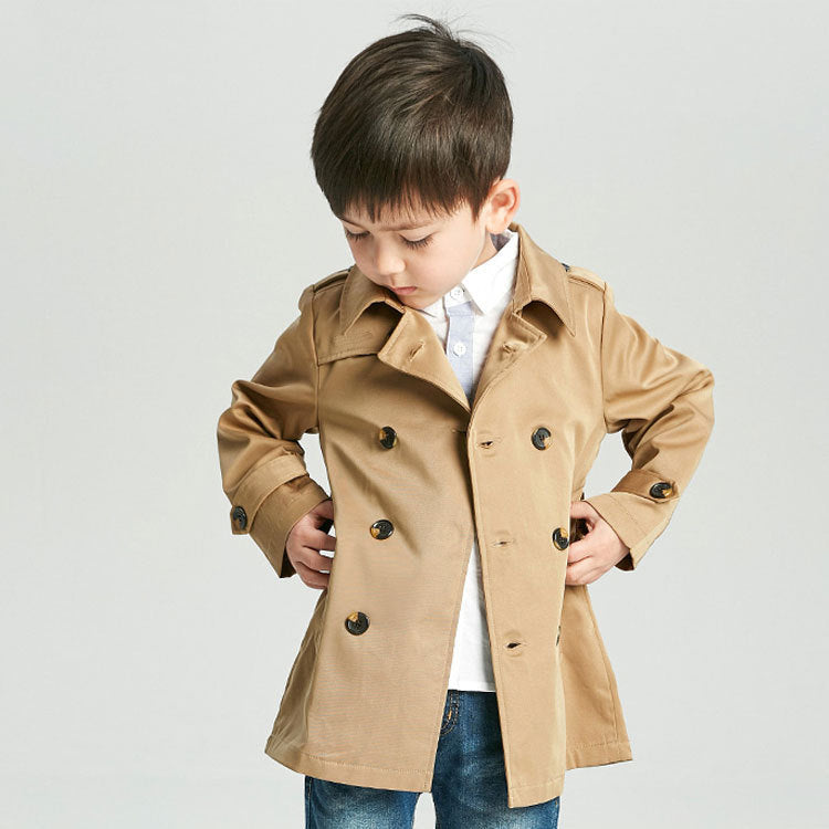 Kids' Overcoat Spring Trench Coat Mid-length